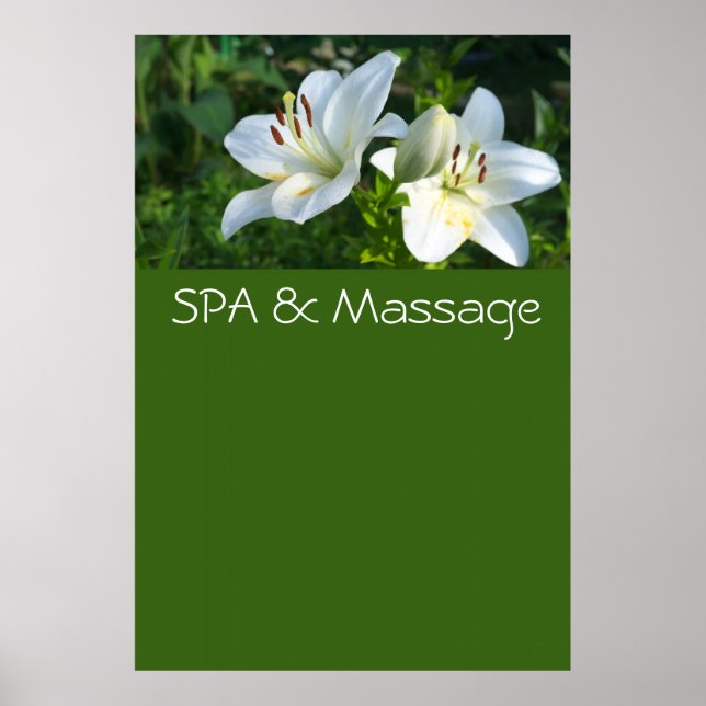 SPA and massage Poster (Front)