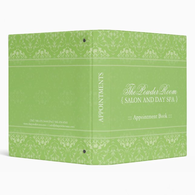 Spa and Salon Appointment Book Binder (Background)