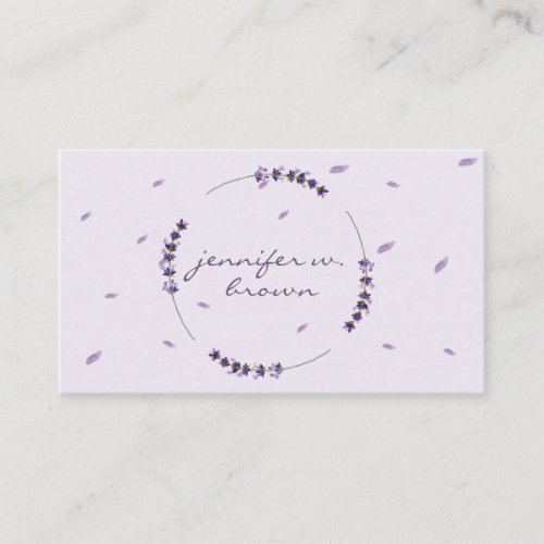 Spa Aromatheraphy Lavender Business Card