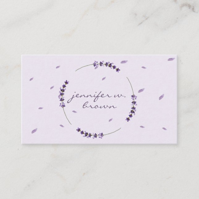 Spa Aromatheraphy Lavender Business Card (Front)