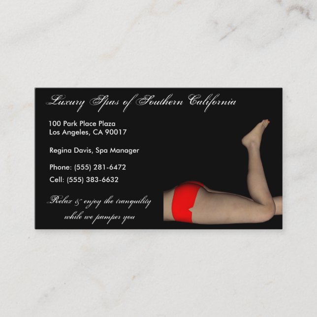 Spa B/B Business Card (Front)