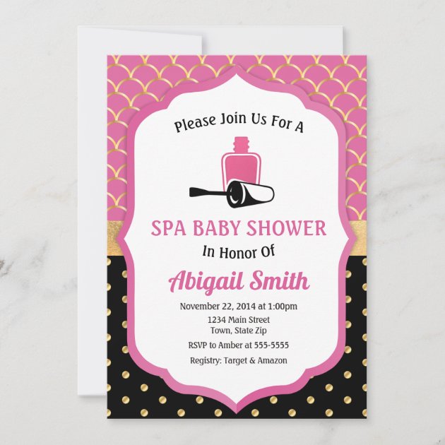 Pamper sales shower invitations