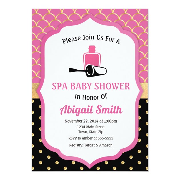 spa themed baby shower