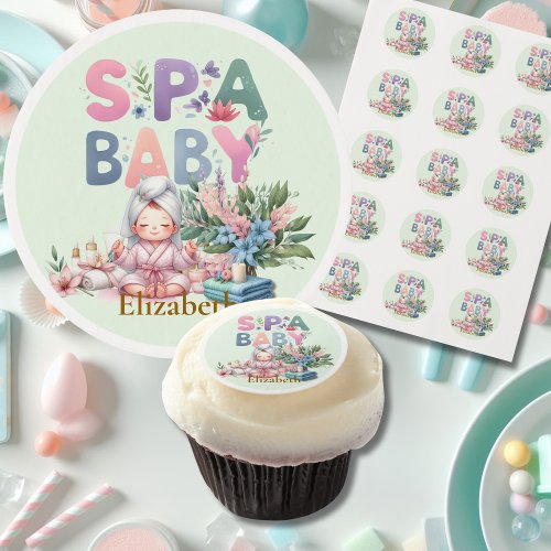 Spa Baby Shower Party Treats Favors Food Edible Frosting Rounds