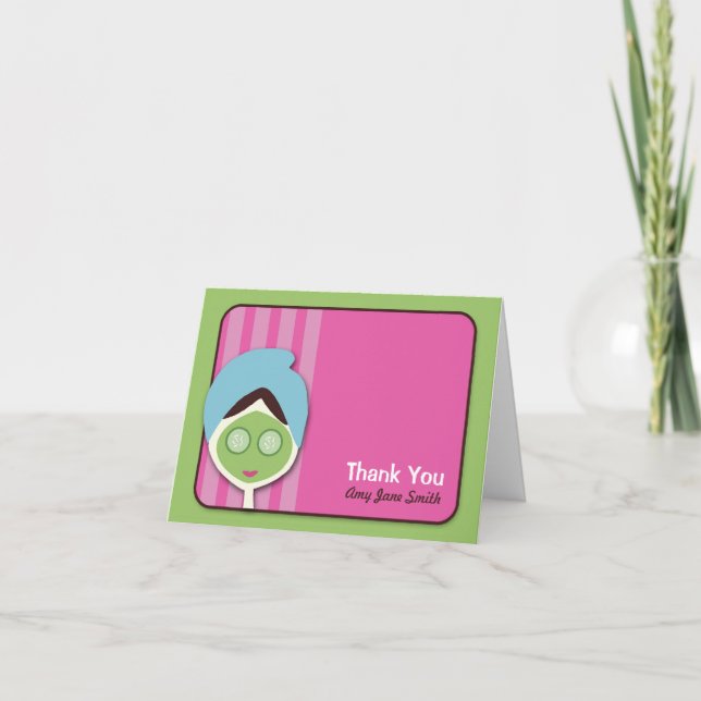 Spa Bachelorette or Birthday Thank You Note (Front)