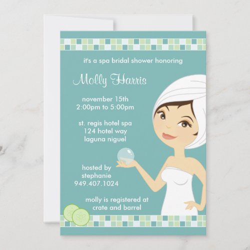 Spa Bachelorette Party Invitation