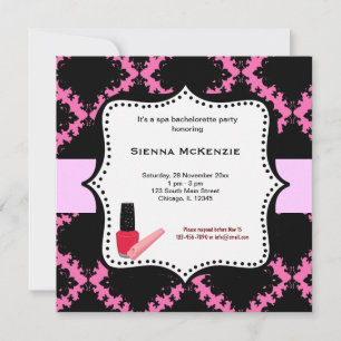 Spa Bachelorette Party Invitation