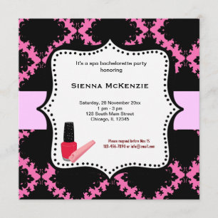 Spa Bachelorette Party Invitation