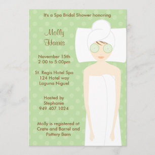 Spa Bachelorette Party Invitation