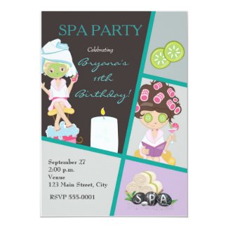 \Beauty Girls Salon Makeup Party Invitation