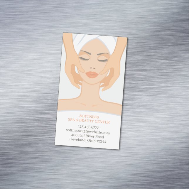 Spa Beauty Massage Business Card Magnet (In Situ)