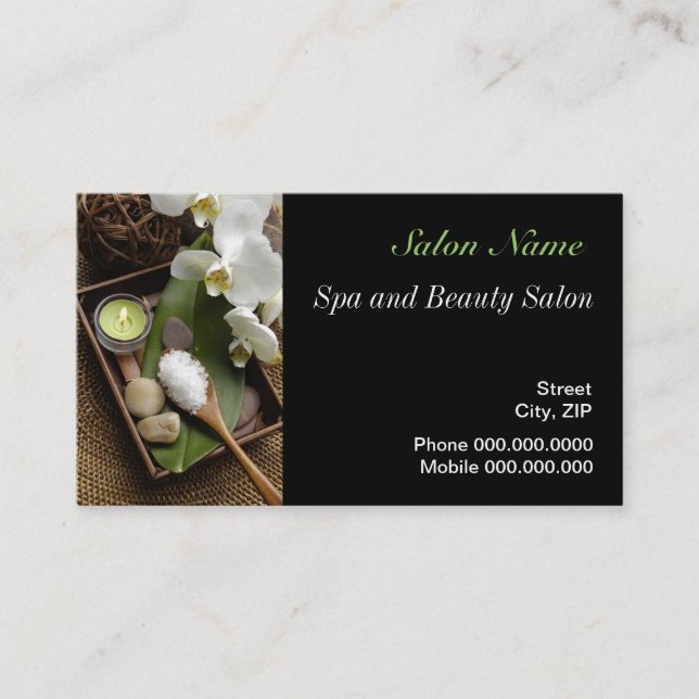 Spa beauty massage wellness Salon Business Card (Front)
