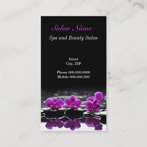 Customizable Spa beauty massage wellness Salon Business Card