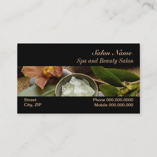 Customizable Spa beauty massage wellness Salon Business Card