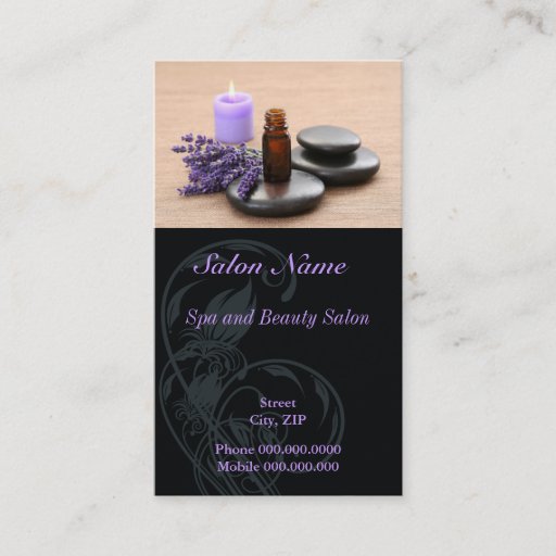 Customizable Spa beauty massage wellness Salon Business Card