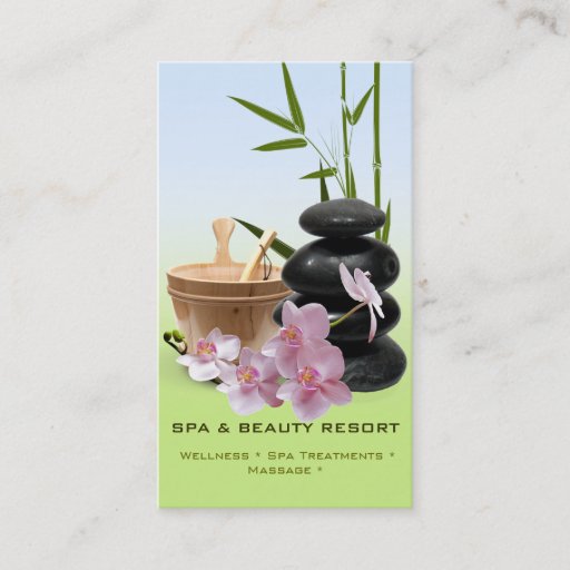 Customizable SPA & Beauty Resort Business Cards