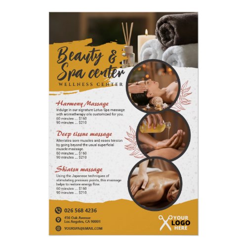 Spa Beauty Salon Wellness Center Glossy Poster