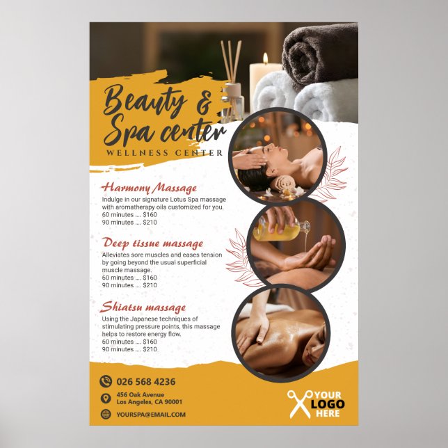 Spa, Beauty Salon, Wellness Center Poster (Front)