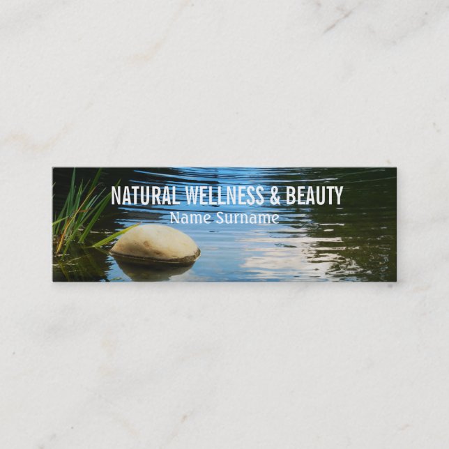 Spa beauty therapist PERSONALIZE Mini Business Card (Front)