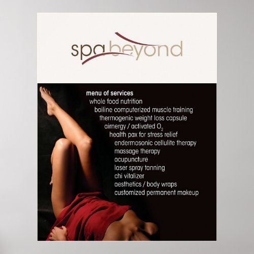 Spa Beyond Window Poster