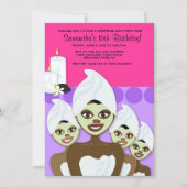 SPA Birthday or Bridal Shower 5x7 AFRICAN AMERICAN Invitation (Front)