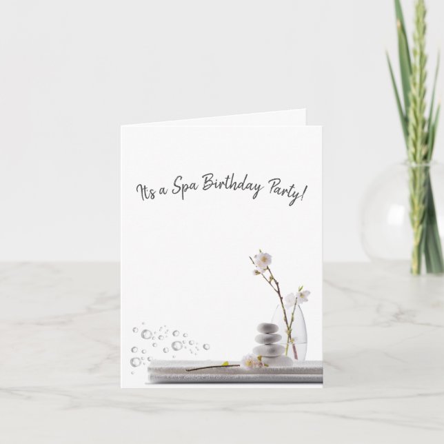 Spa Birthday Party Invitation (Front)