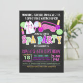Spa Birthday Party Invitation (Standing Front)