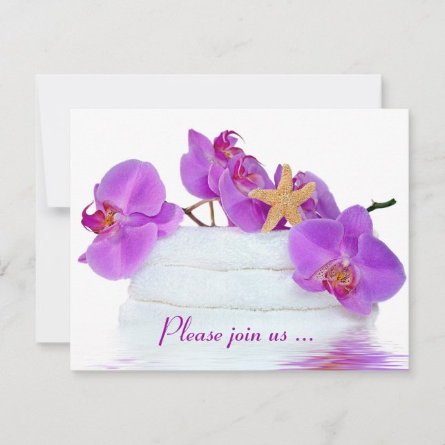 Spa Birthday Party Invitation (Front)