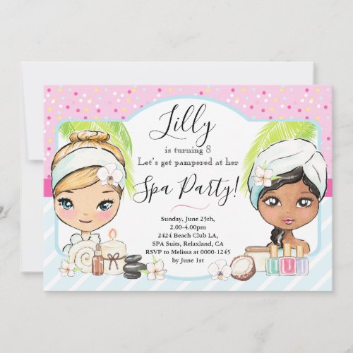 SPA Birthday Party Invitation