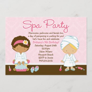 Spa Birthday Party Invitation by eventfulcards at Zazzle