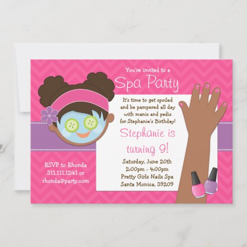 Spa Birthday Party Invitation