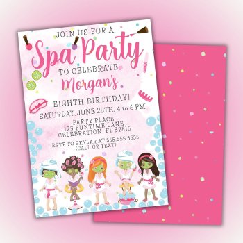 Spa Birthday Party Invitation by WittyPrintables at Zazzle