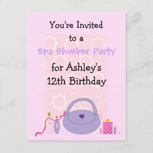 Spa Birthday Party Invitation