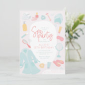 Spa birthday party invitation (Standing Front)