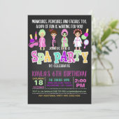 Spa Birthday Party Invitation - Girls (Standing Front)