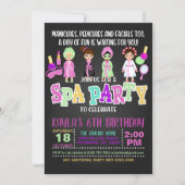 Spa Birthday Party Invitation - Girls (Front)