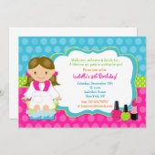 Spa Birthday Party Invitations (Front/Back)