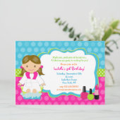 Spa Birthday Party Invitations (Standing Front)