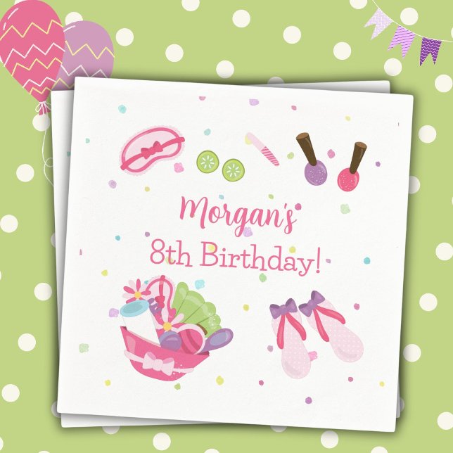 Spa Birthday Party Napkins (Creator Uploaded)