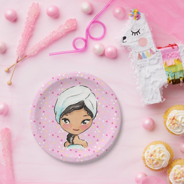 spa birthday party paper plates (Party)