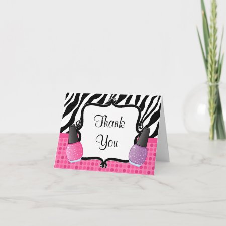Spa Birthday Party Thank You Card
