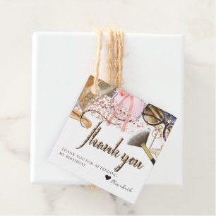 Spa Birthday Photo Thank you Favor Tags