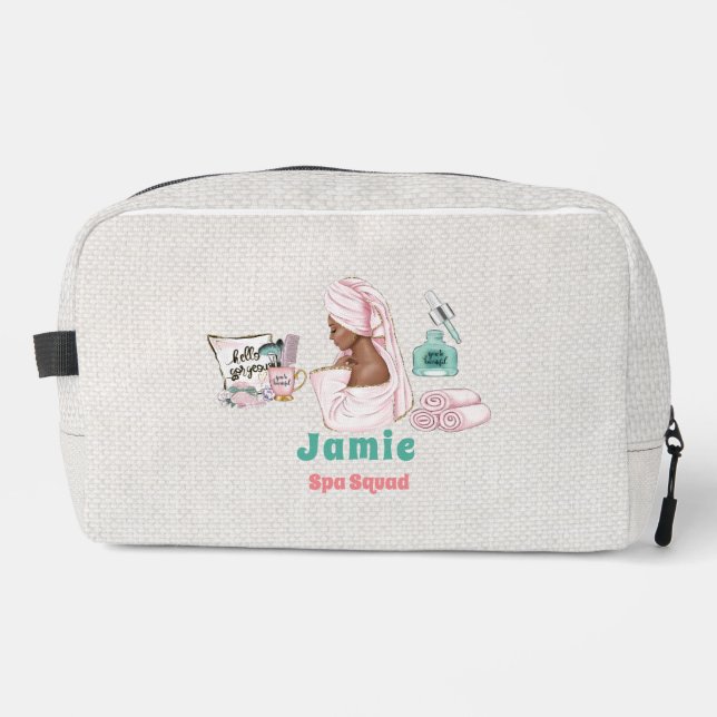 Spa Birthday Sleepover Pamper Birthday party Dopp Kit (Front)