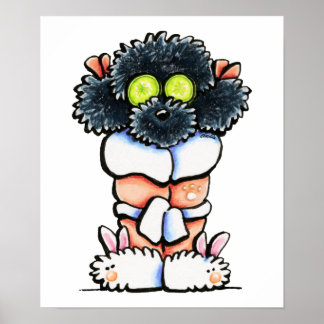Spa Black Poodle Poster