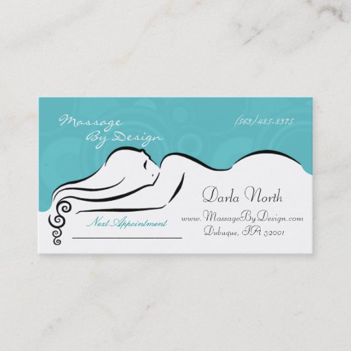 Customizable Spa Blue Darla  Business Cards