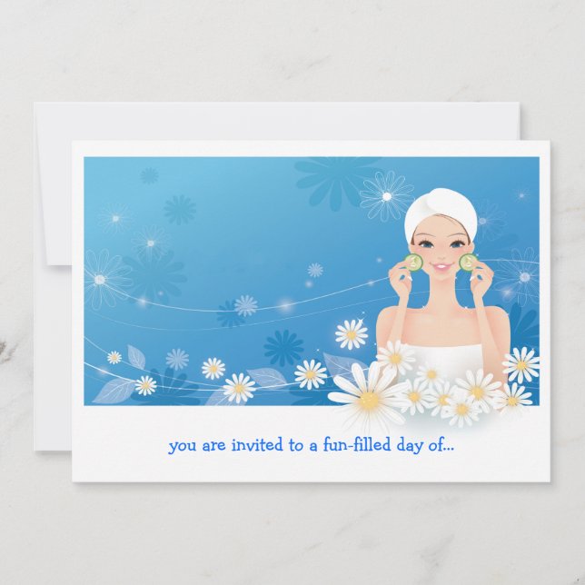 Spa Breeze Birthday Invitation (Front)