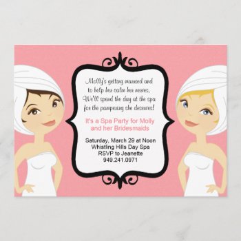 Spa Bridal Party Invitation by eventfulcards at Zazzle