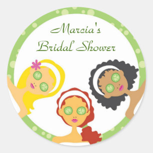 Spa Bridal Shower Favor Sticker