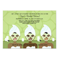 SPA BRIDAL SHOWER INVITATION - Green