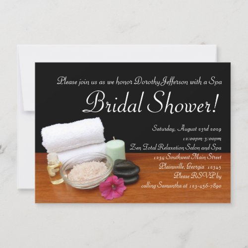 Spa Bridal Shower, Salon Scene Invitations